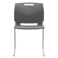 Chair, Plastic, 32-1/2" High, 300 lbs. Capacity, Grey Equipex