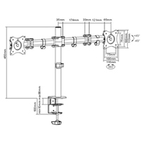 Bras double pour moniteur ActivErgo Equipex