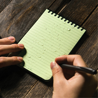 Carnet de notes de poche &agrave; spirale, Couverture souple, Vert, 100 Pages, 4" , 6"  Equipex