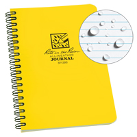 Carnet de notes de poche &agrave; spirale lat&eacute;rale, Couverture souple, Jaune, 64 Pages, 4-5/8" , 7"  Equipex