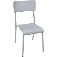 Ventura Stacking Chair, Polypropylene, 36" High, 300 lbs. Capacity, Grey Equipex
