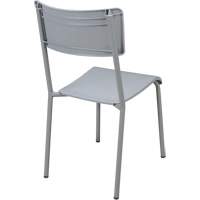 Ventura Stacking Chair, Polypropylene, 36" High, 300 lbs. Capacity, Grey Equipex