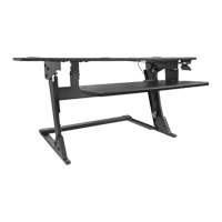 Goya Sit-Stand Workstation, Desktop Unit, 20" H x 42" W x 16" D, Black Equipex