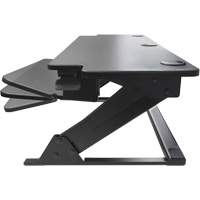 Goya Sit-Stand Workstation, Desktop Unit, 20" H x 42" W x 16" D, Black Equipex