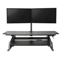 Goya Sit-Stand Workstation, Desktop Unit, 20" H x 42" W x 16" D, Black Equipex
