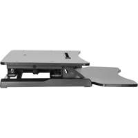 Poste de travail assis-debout Goya, Mod&egrave;le de bureau, 22" h x 31-1/2" la x 24" p, Noir Equipex