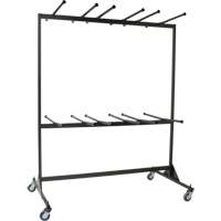 Chariot pour chaises pliantes &agrave; deux c&ocirc;t&eacute;s Equipex