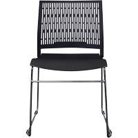 Activ Series Stacking Chairs, Polypropylene, 32-3/8" High, 275 lbs. Capacity, Black Equipex