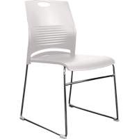Activ Series Stacking Chairs, Plastic, 23" High, 275 lbs. Capacity, White Equipex