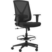 Activ Series Synchro-Tilt Adjustable Chair, Fabric/Mesh, Black, 275 lbs. Capacity Equipex