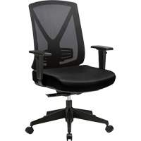 Activ Series Premium Synchro-Tilt Adjustable Chair, Fabric/Mesh, Black, 275 lbs. Capacity Equipex