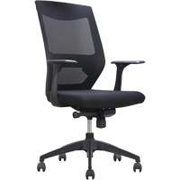 Activ Series Synchro-Tilt Office Chair, Fabric/Mesh, Black, 275 lbs. Capacity Equipex