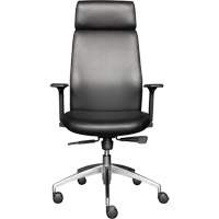 Activ Series High Back Executive Chair, Polyurethane/Vinyl, Black, 275 lbs. Capacity Equipex