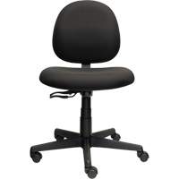 Chaise de travail &agrave; dossier bas Aspen, Tissu, Noir, Capacit&eacute; 275 lb Equipex