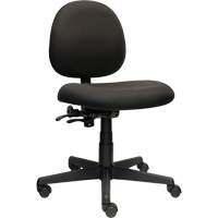 Chaise de travail &agrave; dossier bas Aspen, Tissu, Noir, Capacit&eacute; 275 lb Equipex