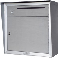 Collection Box, Wall -Mounted, 12-3/4" x 16-3/8", 2 Doors, Aluminum Equipex