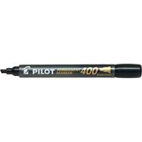 400 Permanent Marker, Chisel, Black Equipex