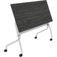 Newland Flip-Top Training Table, 24" L x 60" W x 29-1/2" H, Dark Brown Equipex
