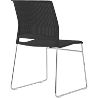 Stacking Chairs, Polypropylene, 32-3/8" High, 250 lbs. Capacity, Black Equipex