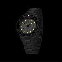 Grande montre automatique de plong&eacute;e &eacute;dition arctique GSAR avec bracelet en acier inoxydable, Num&eacute;rique, &agrave; piles, 41 mm, Argent Equipex