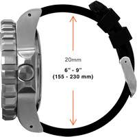 Grande montre automatique de plong&eacute;e, Num&eacute;rique, &agrave; piles, 41 mm, Noir Equipex