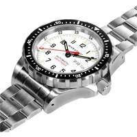 Tr&egrave;s grande montre automatique &eacute;dition arctique avec jour/date avec bracelet en acier inoxydable, Num&eacute;rique, &agrave; piles, 46 mm, Argent Equipex