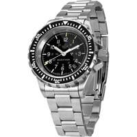 Grande montre automatique de plong&eacute;e avec feuille d'&eacute;rable gris et bracelet en acier inoxydable, Num&eacute;rique, &agrave; piles, 41 mm, Argent Equipex