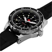 Tr&egrave;s grande montre &agrave; quartz pour plongeur avec feuille d'&eacute;rable rouge, Num&eacute;rique, &agrave; piles, 46 mm, Noir Equipex