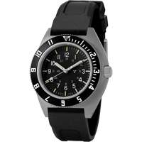 Montre Steel Navigator sur ensemble bracelet en caoutchouc noir de trois morceaux, Num&eacute;rique, &agrave; piles, 41 mm, Noir Equipex