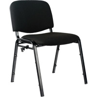 Stacking Chairs, Fabric, 32" High, 250 lbs. Capacity, Black Equipex