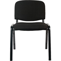 Stacking Chairs, Fabric, 32" High, 250 lbs. Capacity, Black Equipex