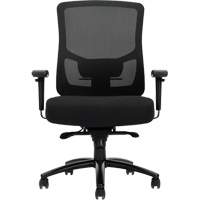 Chaise &agrave; dossier haut avec m&eacute;canisme &agrave; basculement synchronis&eacute; robuste Raven 400, Mailles, Noir, Capacit&eacute; 400 lb Equipex