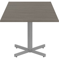 Table carr&eacute;e &agrave; hauteur r&eacute;glable Newland, 36" lo x 36" la x 29" h, Dessus de 1", Stratifi&eacute;, Brun Equipex