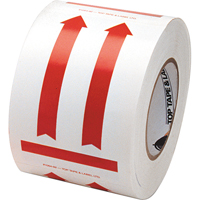 This Side Up Pictogram Special Handling Labels, 6" L x 4" W, Red on White Equipex