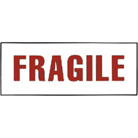 "Fragile" Special Handling Labels, 6" L x 2" W, Red on White Equipex