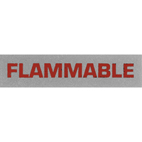 &eacute;tiquettes pour traitement sp&eacute;cial Flammable, 5" lo x 2" la, Noir/rouge Equipex