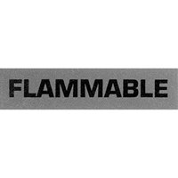 &eacute;tiquettes pour traitement sp&eacute;cial Flammable, 5" lo x 2" la, Noir/rouge Equipex