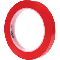 471 Vinyl Tape, 12 mm (1/2") W x 32.9 m (108') L, 5.3 mils, Red Equipex