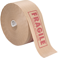 Pre-Printed Gummed Tapes, 76 mm (3") x 137 m (449.475'), Kraft Equipex