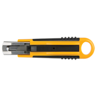 Couteau autor&eacute;tractable ATK1000, 18 mm, Acier au carbone, Prise en Plastique Equipex