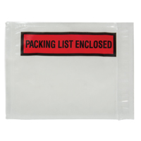 Packing List Envelope, 4-1/2" L x 5-1/2" W, Backloading Style Equipex