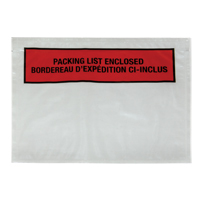 Pochette pour bordereau d'exp&eacute;dition, 7" lo x 5-1/2" la, Style Insertion par l'arri&egrave;re Equipex