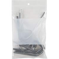 Sacs en poly avec espace inscriptible blanc, Refermable, 6" x 4", 2 mils Equipex
