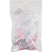 Sacs en poly avec espace inscriptible blanc, Refermable, 9" x 6", 2 mils Equipex