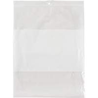 Sacs en poly avec espace inscriptible blanc, Refermable, 10" x 8", 2 mils Equipex