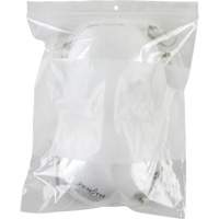 Sacs en poly avec espace inscriptible blanc, Refermable, 10" x 8", 2 mils Equipex