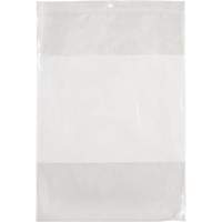 Sacs en poly avec espace inscriptible blanc, Refermable, 12" x 9", 2 mils Equipex