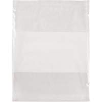 Sacs en poly avec espace inscriptible blanc, Refermable, 15" x 12", 2 mils Equipex
