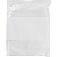 Sacs en poly avec espace inscriptible blanc, Refermable, 15" x 12", 2 mils Equipex
