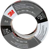 DT8 All-Purpose Duct Tape, 8 mils, Black, 48 mm (2") x 55 m (180') Equipex